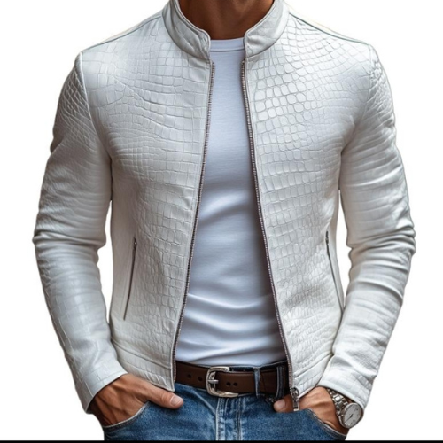 Slim Fit Leather Jacket - Alex